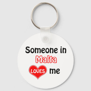 Porte-clés Someone in Malta Loves me