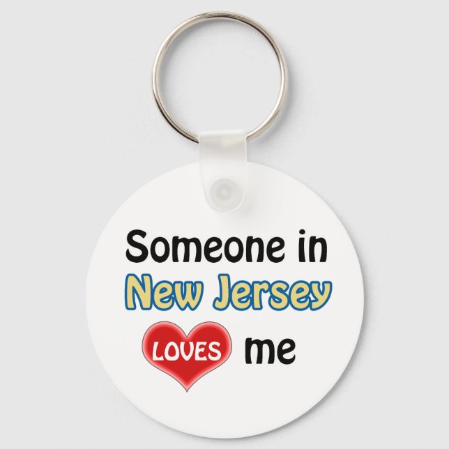Porte-clés Someone in New Jersey Loves me (Recto)