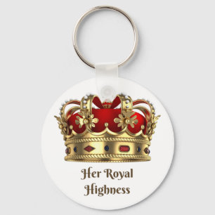 Porte-clés Son Altesse Royale la Couronne rouge et Pourcentag