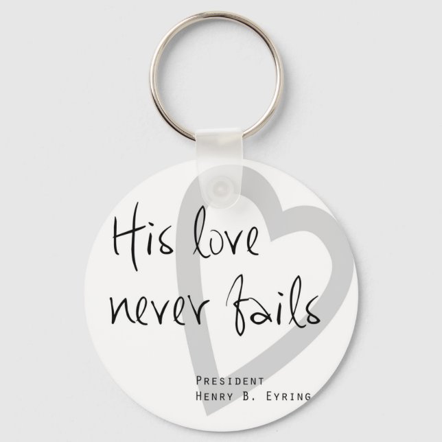 Porte-clés son amour ne manque jamais henry b eyring citation (Recto)