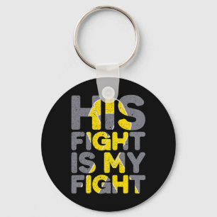 Porte-clés Son combat est mon combat T-shirt de sensibilisati