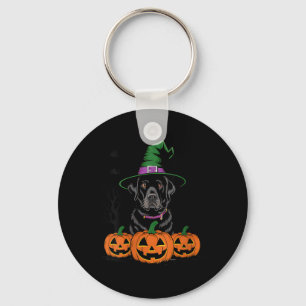 Porte-clés Sorcière Labrador Retriever Noir Halloween pour Fe