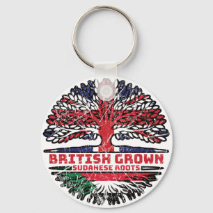 Porte-clés Soudan Soudanese Uk United Kingdom British Tree