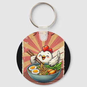 Porte-clés Soupe de nouilles japonaises Ramen au poulet