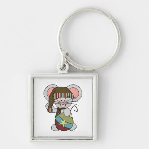 Porte-clés Souris de Noël avec l'ornement