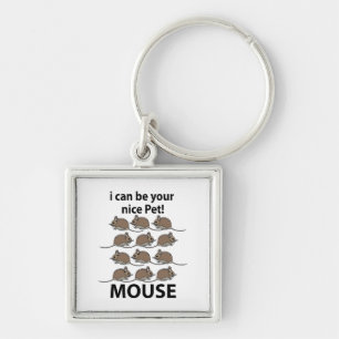 Porte-clés Souris Rat Animal Je Peux Être Votre Nice Pet Mous