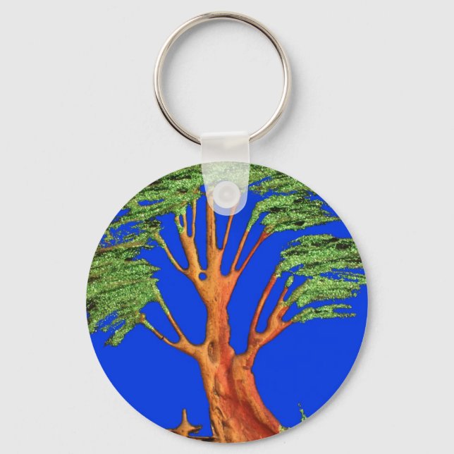 Porte-clés Sous le ciel bleu : La collection d'arbres Acacia (Recto)