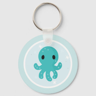 Porte-clés Sous le poulpe de fête d'anniversaire de mer