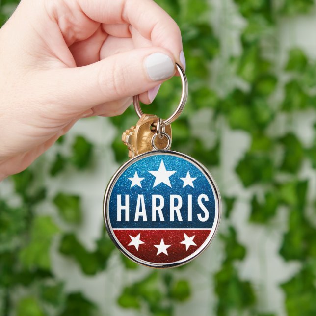 Porte-clés Soutenez Kamala Harris 2024 Progrès et unité (Main)