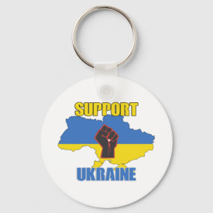Porte-clés Soutenez l'Ukraine - Paix et Amour pour l'Ukraine