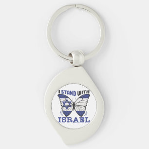 Porte-clés Soutenir Israël - Je suis avec les Israéliens