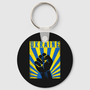 Porte-clés Soutenir l'Ukraine Main Poing Ukraine Résister Man