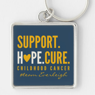 Porte-clés soutien du cancer de l'enfance espoir Nom personna