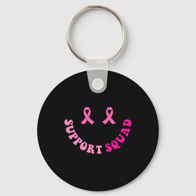 Porte-clés Soutien super Squad Sensibilisation au cancer du s (Recto)
