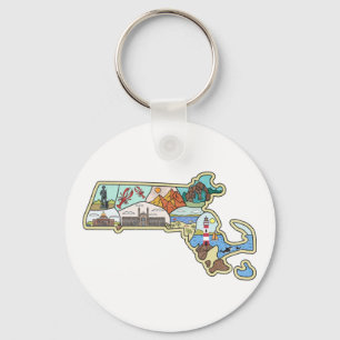 Porte-clés Souvenir de Boston Cape Cod Salem