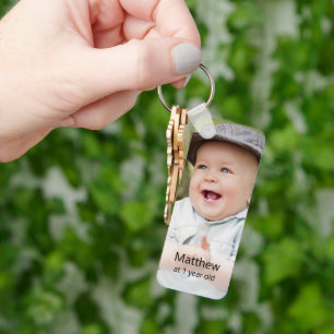 Porte-clés souvenir de premier anniversaire d'un an