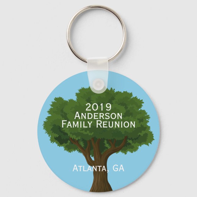Porte-clés Souvenir de réunion en famille personnalisée (Recto)