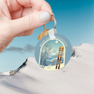 Porte-clés Souvenir de ski des Cascades de Washington Mont Ba