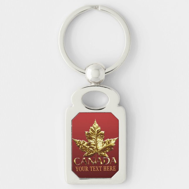 Porte-clés Souvenir du Canada Porte - clé Custom Gold Canada  (Devant)