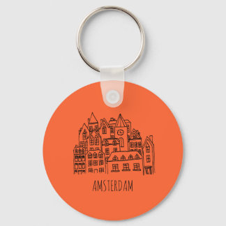 Porte-clés Souvenir orange d'Amsterdam Netherlands