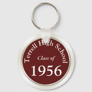Porte-clés Souvenirs de réunion du lycée personnalisables
