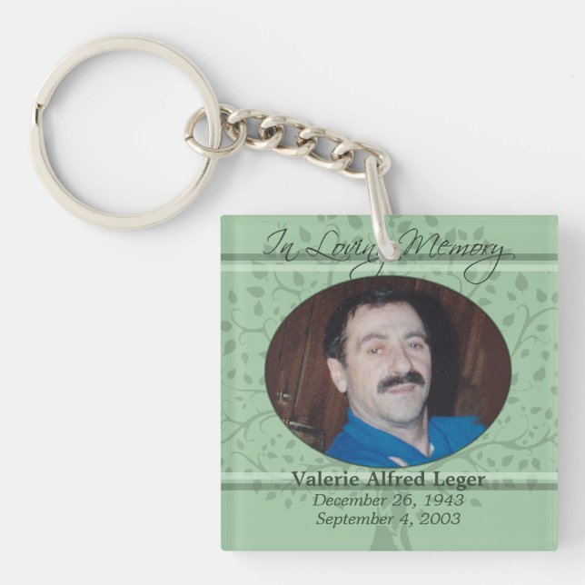 Porte-clés Souvenirs de vous mémorial/carte faite sur (Devant)