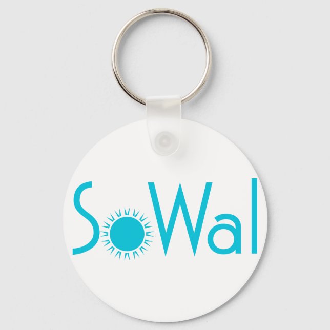 Porte-clés SoWal South Walton Comté avec Sun (Recto)