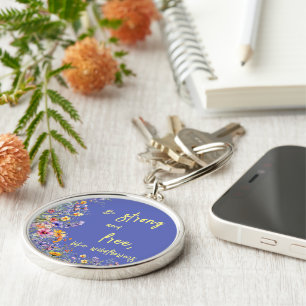 Porte-clés Soyez Forte & Libre, Comme les Fleurs Sauvages   F