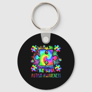 Porte-clés Soyez gentil Pièces de puzzle Tie Dye Sensibilisat