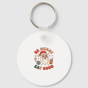 Porte-clés Soyez Joyeux Mangez Bon Noël Père Noël Soda Canne