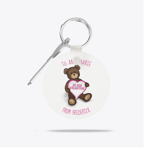 Porte-clés Soyez Mon ours Valentine Custom Cute Vintage Teddy