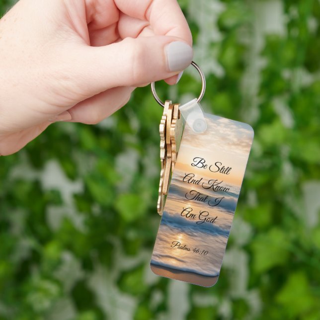 Porte-clés "Soyez Toujours Et Sachez Que Je Suis Dieu" Sunris (main)