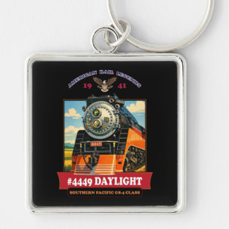 Porte-clés SP GS-4 Daylight Steam Locomotive Vintage Poster