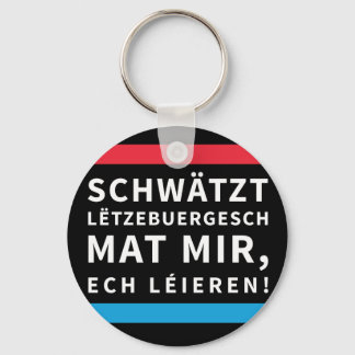 Porte-clés Speak luxembourgeois Key Chain noir