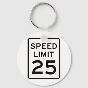 Porte-clés Speed Limit 25 Street Sign