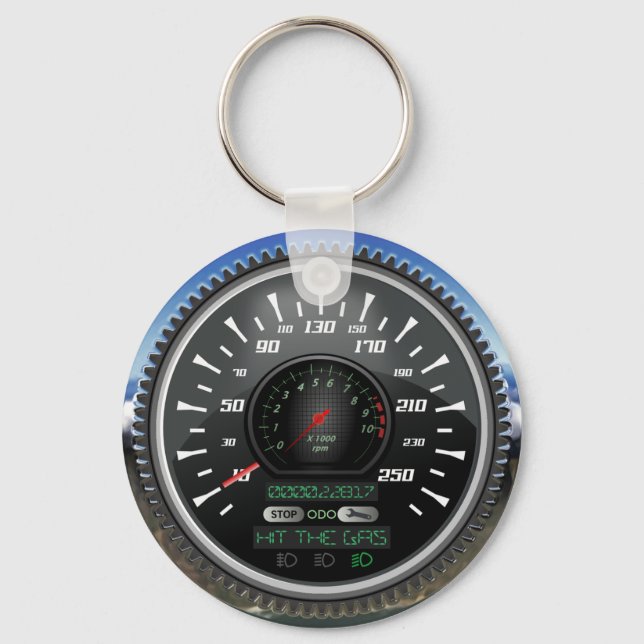 Porte-clés Speedometer personnalisé frapper le Porte - clé à  (Recto)