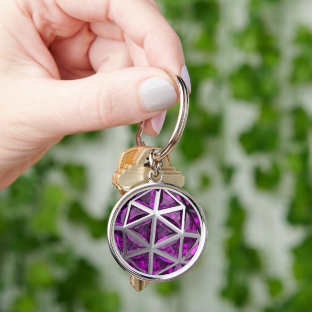 Porte-clés Sphère Amethyst Gemstone Purple Porte - clé (main)