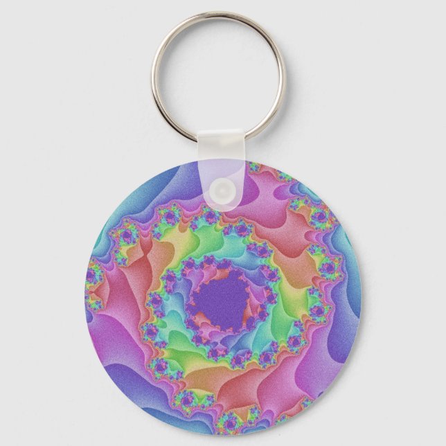 Porte-clés Spirale arc-en-ciel Pastel (Recto)