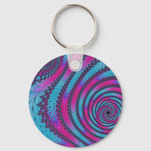 Porte-clés Spirale Magenta et Cyan