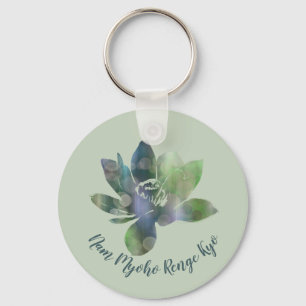 Porte-clés Spirit Cercle Vert Lotus Fleur Nam Myoho Renge