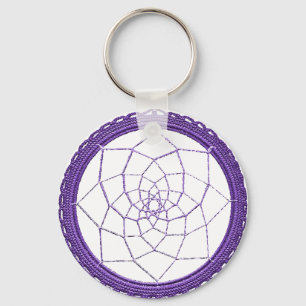 Porte-clés Spirituel violet amérindien Dream Catcher