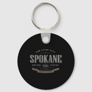 Porte-clés Spokane Wa Washington La Ville des Lilas Souvenir