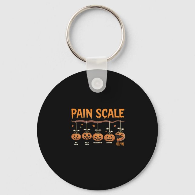 Porte-clés Spooky Pumpkin Pain Scale Trauma Nurse Triage Hall (Recto)