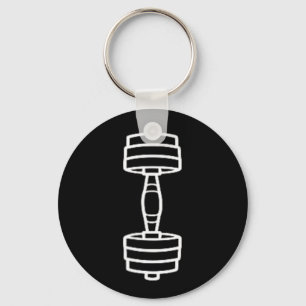 Porte-clés Sport de culturisme minimaliste haltère simple 2 