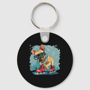 Porte-clés Sport D'Hiver Drôle Pour Chiens Et Amateurs De Pat