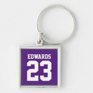 Porte-clés Sports Numbered With Name Keychain