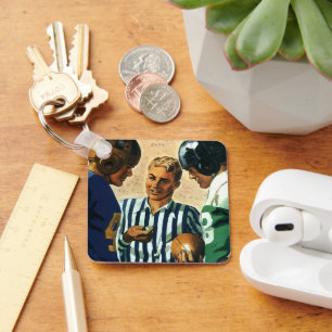 Porte-clés Sports vintages, Football Arbitre Coin Toss