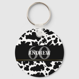 Porte-clés Spots de vache personnalisés Imprimer Fermier Cowb