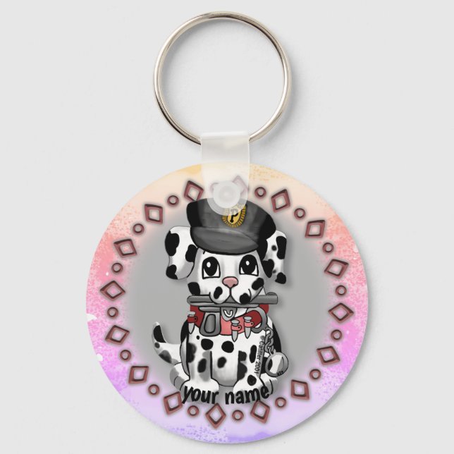 Porte-clés Spotty Police Chien porte - clé (Recto)