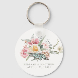 Porte-clés Spring Bouquet with Butterfly   Photo Keychain